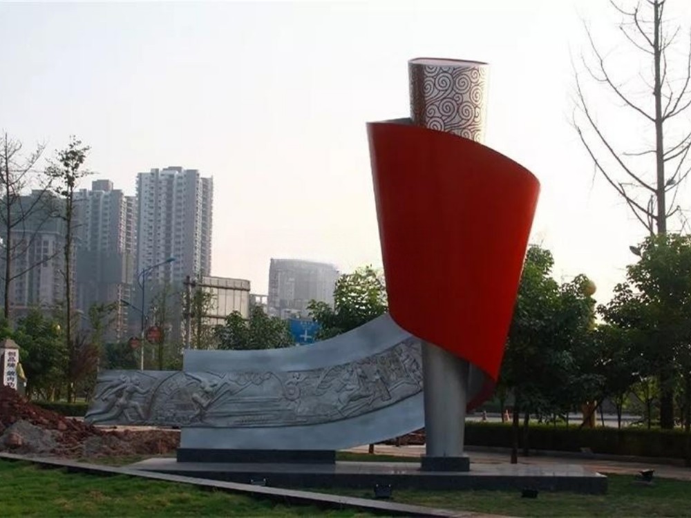 重慶榮昌奧體中心不銹鋼浮雕，銅浮雕