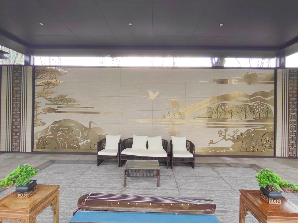 四川鄰水邦泰地產(chǎn)不銹鋼景墻