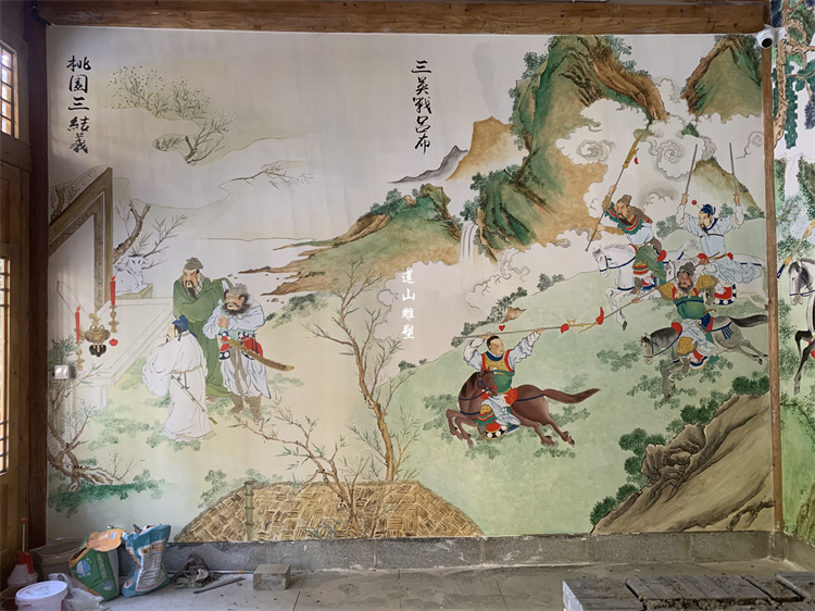 湖北安化茶馬古道墻繪浮雕